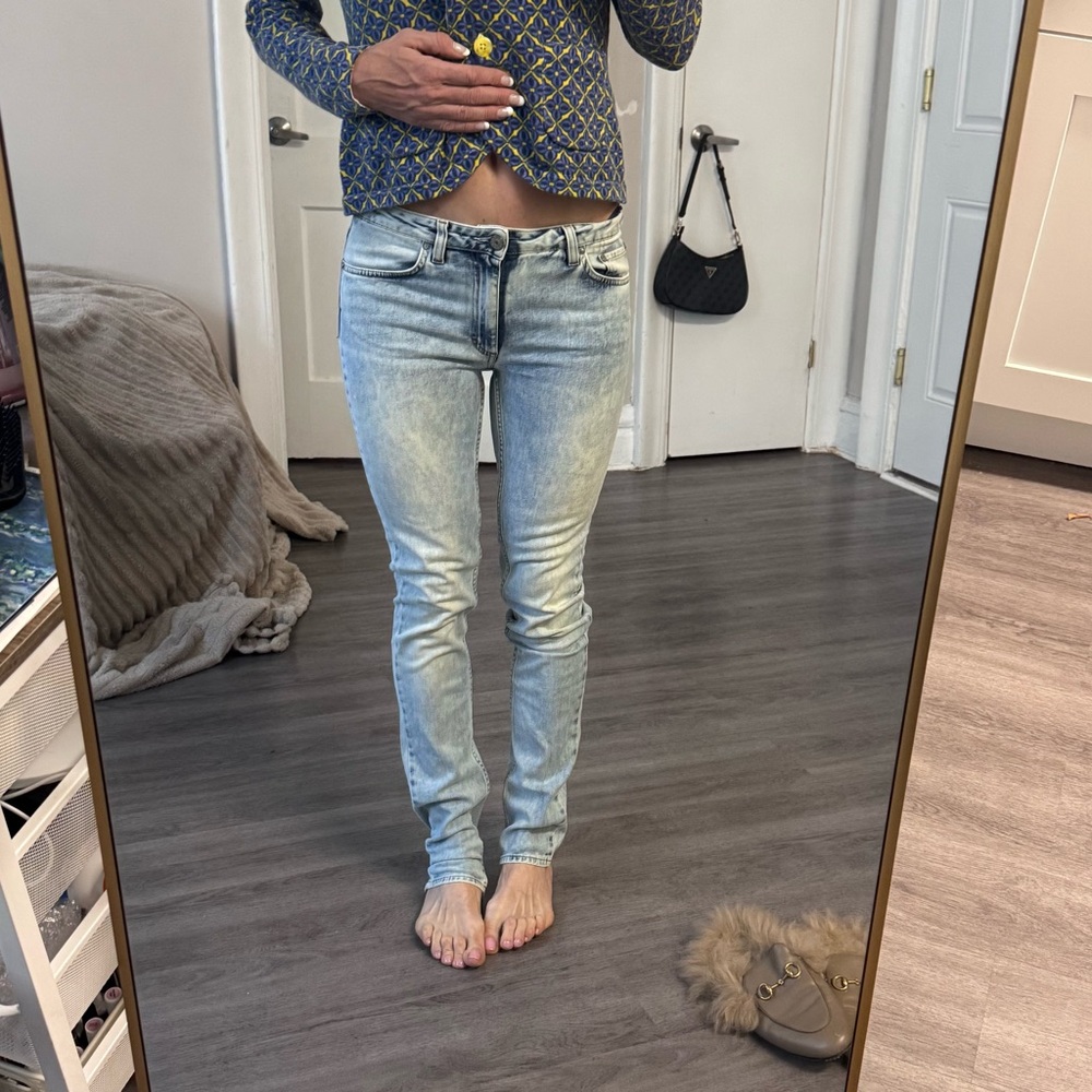 Acne Studios Flex Silver Vint Jeans Light Wash Size 27/32